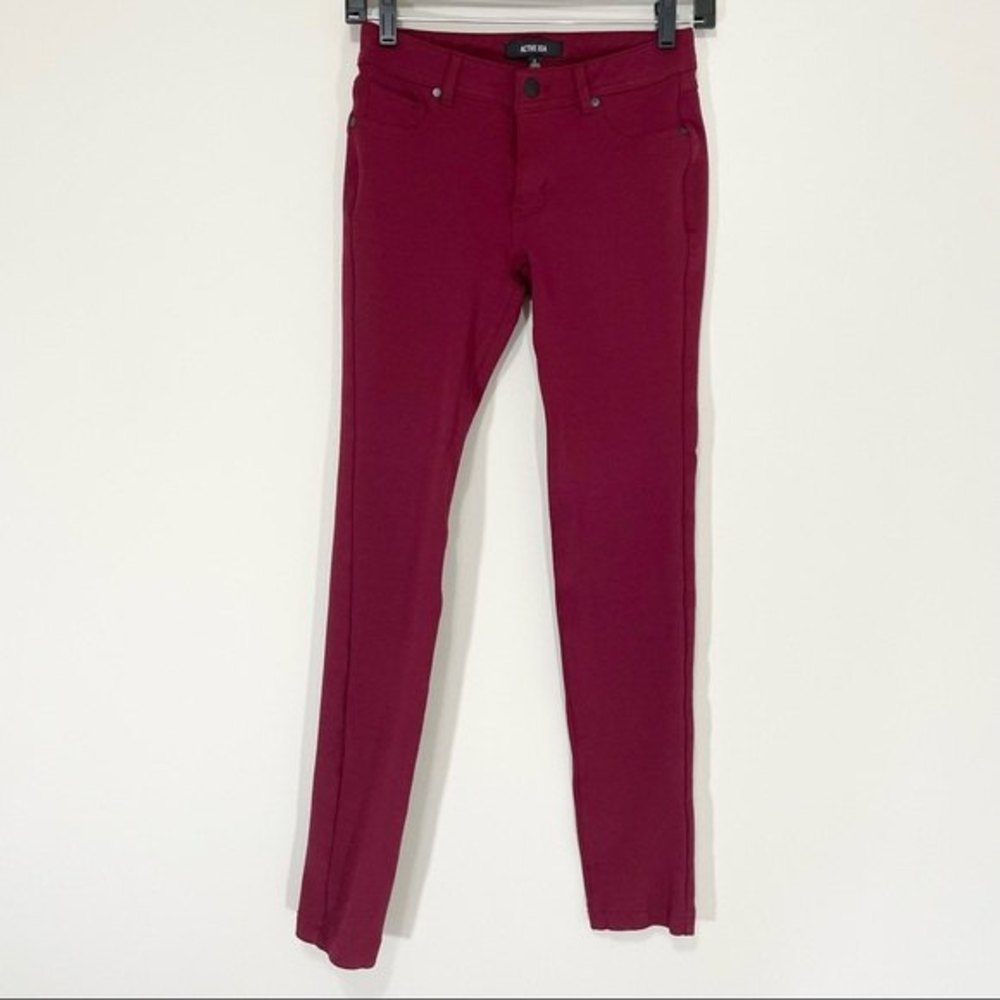 Active USA Red Skinny Pants Size S